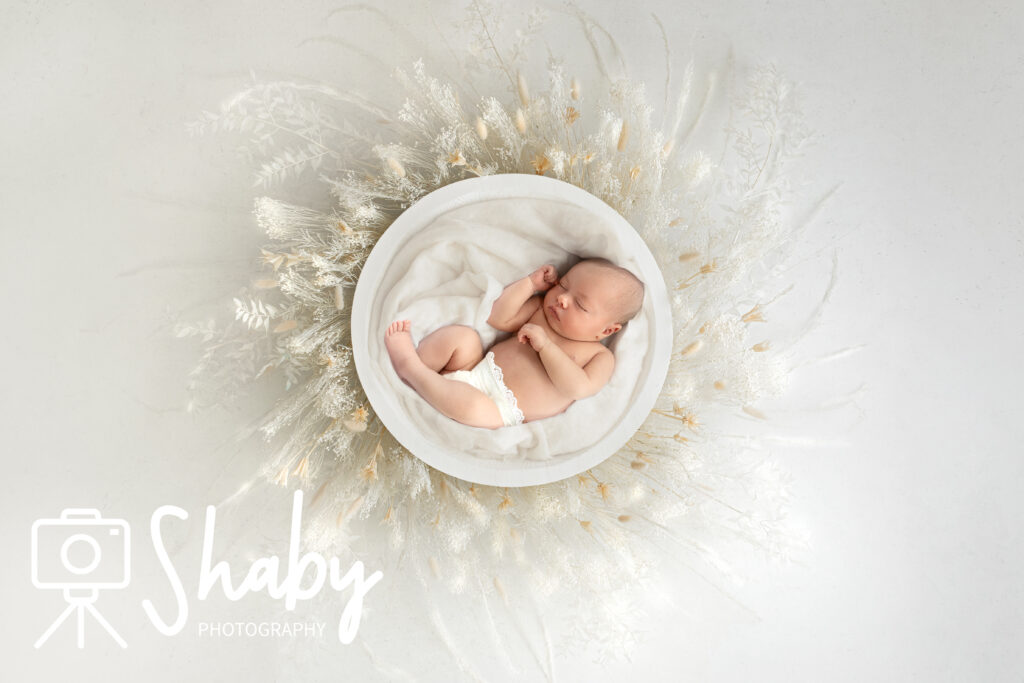 Newborn photography near Dublin - Baby Bonnie sleeping peacefully