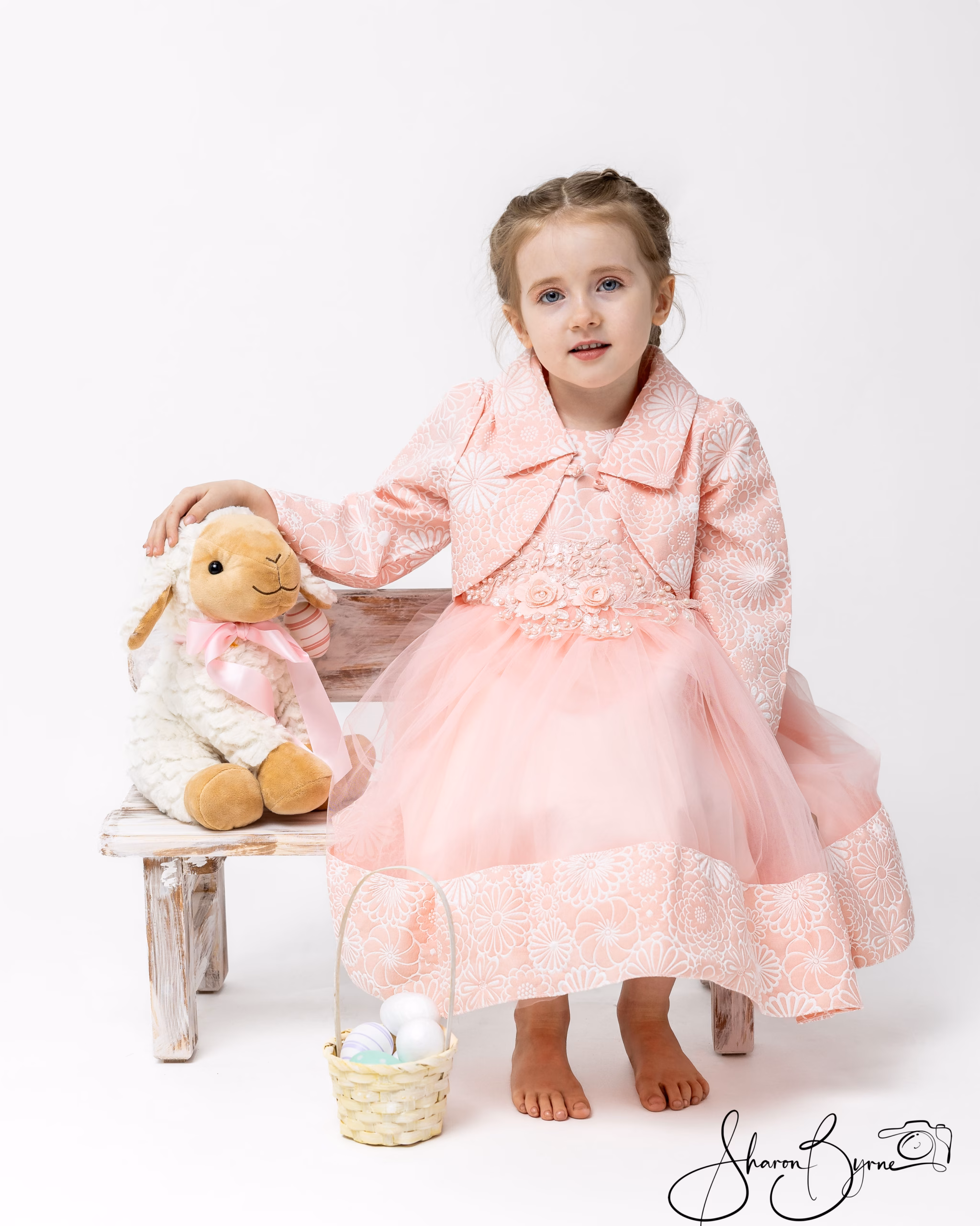 Childrens studio portrait using neutral backgrounds, taken in a safe and comfortable studio