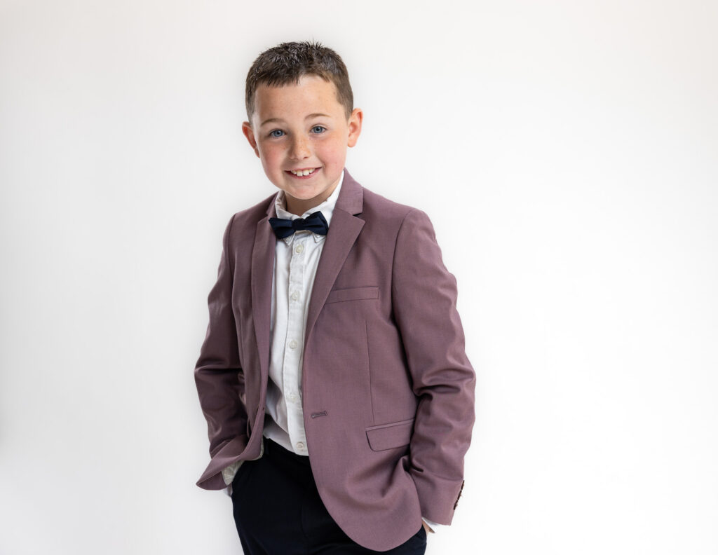 Family Studio portrait session with Charlie for his First Communion